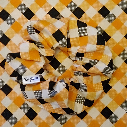 Orange Flannel Scrunchie